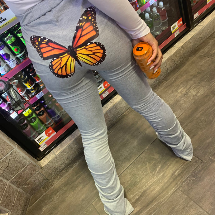 “Pimpin” Butterfly Booty Stacked Sweats
